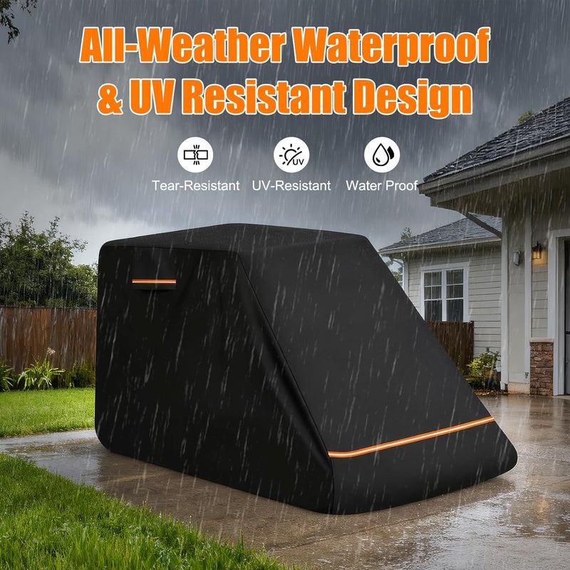 BIGACOVER All Weather 600D Oxford Skid Steer Cover Compatible with Bobcat MT100, Toro Dingo TX1000, Ditch Witch SK800, Heavy Duty Outdoor Waterproof Skid Steer Loader Cover with PU Coating 110" Lx43 Wx57 H - Image 4